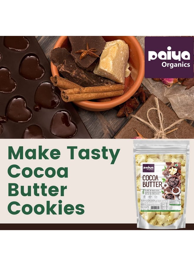Paiya Organics Paiya organics Cocoa Butter Pure & Natural Raw Unrefined Wild Organic for Body Lotion Stretch Mark Chocolate Making Moisturizer Skin Care 900gm  - Image 3