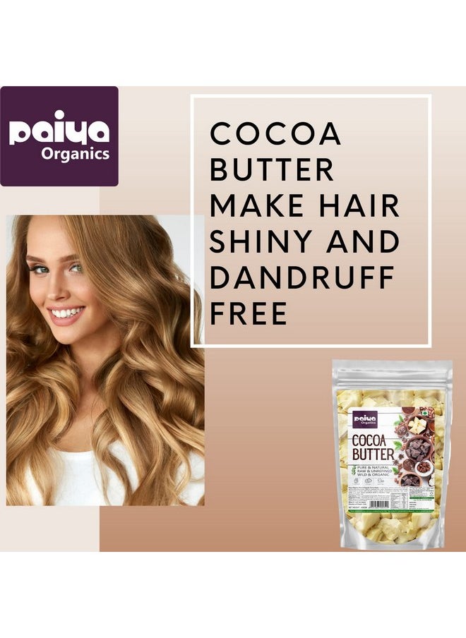 Paiya Organics Paiya organics Cocoa Butter Pure & Natural Raw Unrefined Wild Organic for Body Lotion Stretch Mark Chocolate Making Moisturizer Skin Care 900gm  - Image 4