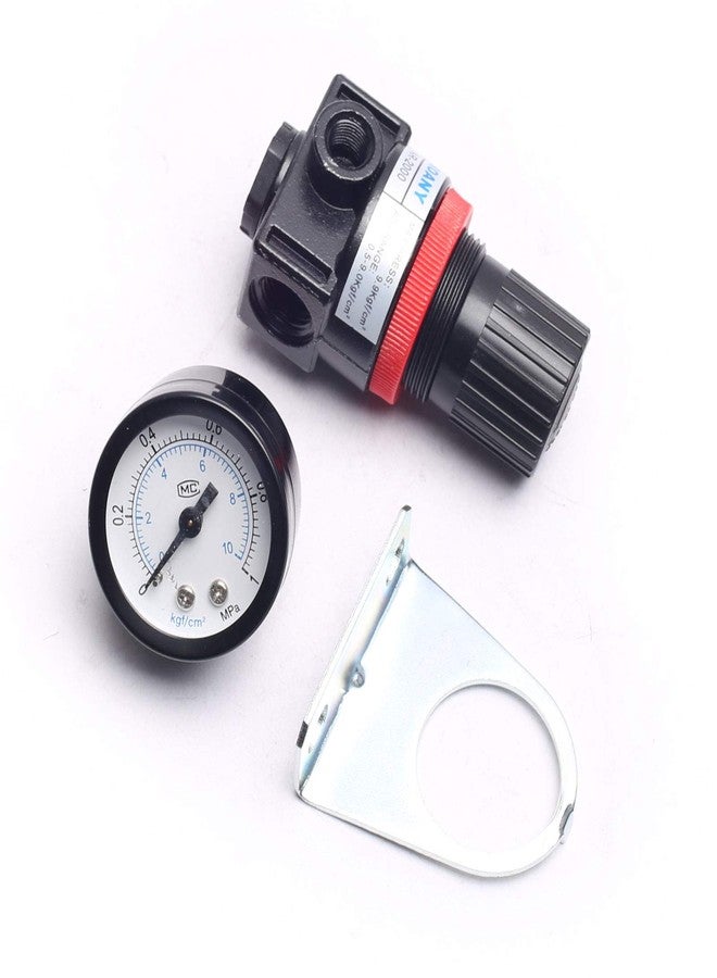 DEVMO Air Control Compressor Pressure Gauge Relief Regulating Regulator Valve AR2000 Aluminum Alloy with Gauge - Image 1