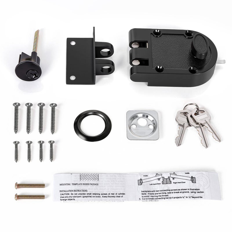 CEYMIO Jimmy Proof Deadbolt Lock - Heavy Duty Single Cylinder Keyed Entry Deadbolt, Anti-Pry & Anti-Kick Security Door Lock for Exterior/Entry/Front Doors, Matte Black Finish - Image 2