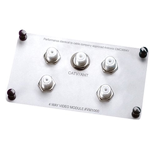 On-Q Legrand - OnQ 4 Way Video Module, Enhanced Passive 1GHz Video Splitter, Enclosure Mount Style for Digital Cable, High-Speed Internet, HDTV, 1 Count, VM1000 - Image 3