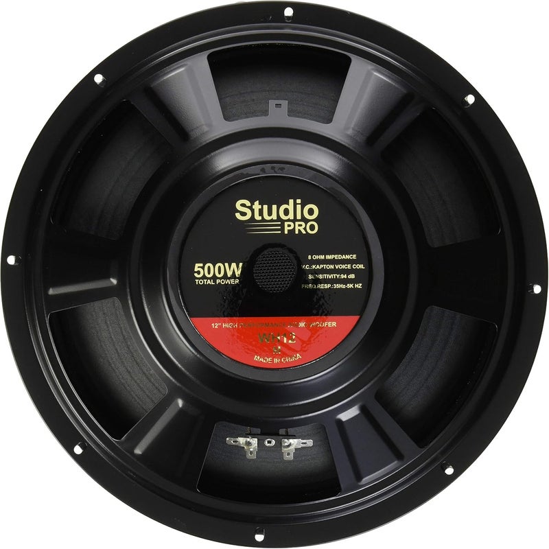 Pyramid 12 Inch Car Subwoofer Speaker 500 Watt High Powered Car Audio Sound Component Speaker System w 15 Inch Kapton Bobbin Voice Coil 8 Ohm 25 oz Magnet Cloth Edge Suspension Pyramid WH12 - Image 2