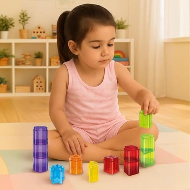 Imagimake Stacking Pots Toys | Leaps & Bounds Baby Toys for 6+ Months | Educational Toy for Toddlers, Infants | 5-in-1 Play & Learn | Stacking, Nesting, Pretend Play | Ramadan Eid Gifts for  Babies - Image 4