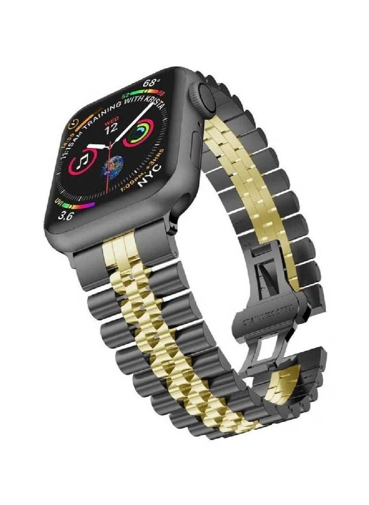 Replacement Band Compatible with Apple Watch 41mm / 40mm / 38mm, Stainless Steel Solid Strap Metal Bracelet for Apple Watch Series 7 6 5 4 3 2 SE - Image 1