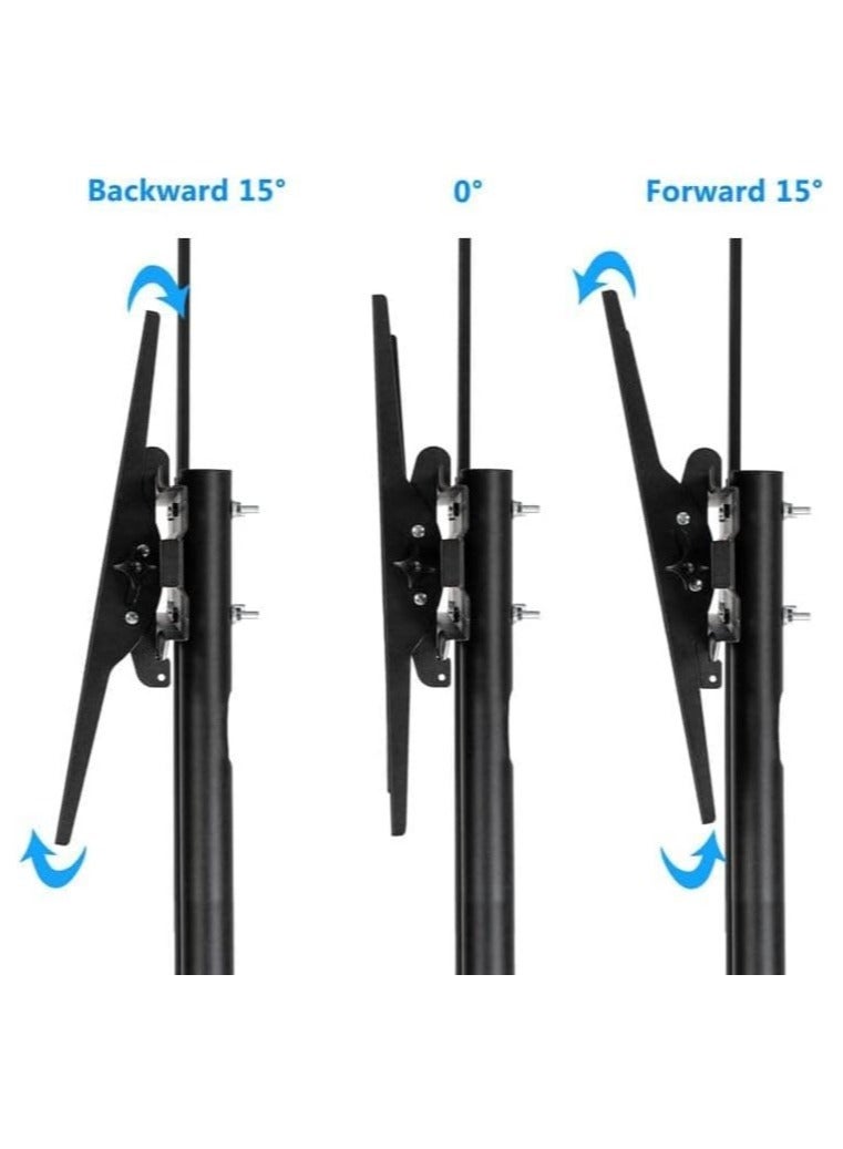 DG60B FS Mobile TV Cart: Rolling Stand for 32"-75" LED & LCD TVs with Lockable Wheels and Camera Rack (Supports Up to 50 kg) - Image 4