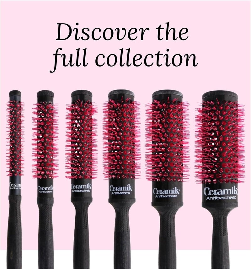TEK Ceramic Antibacterial Thermal Brush with Oxygen Roller Treatment - 24 mm Diameter, Handmade in Italy - Image 4