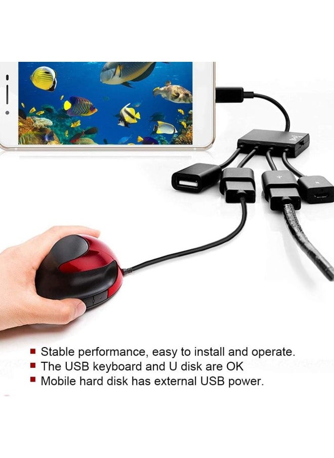 klarako - Host Cable Card Reader, Micro Usb Hub Otg Power Charge Host Cable Card Reader Converter Adapter - Image 1