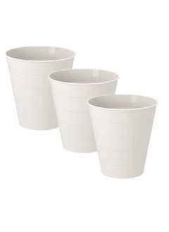 Generic 3 pieces of white plastic wastebasket  - Image 1