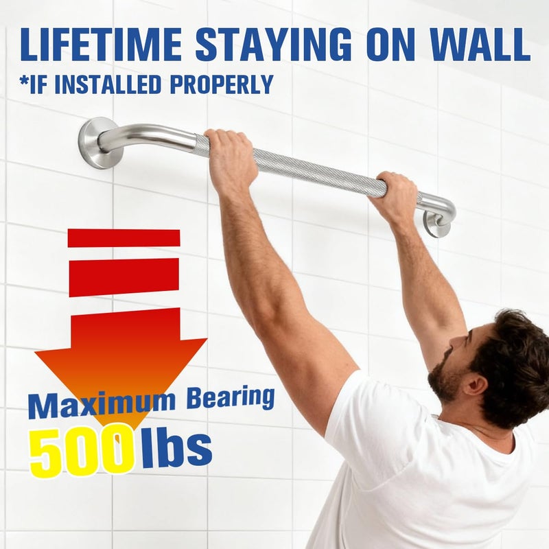 IJDD Grab Bars for Shower 24 Inch Bathroom Safety Bars for Seniors - Image 4