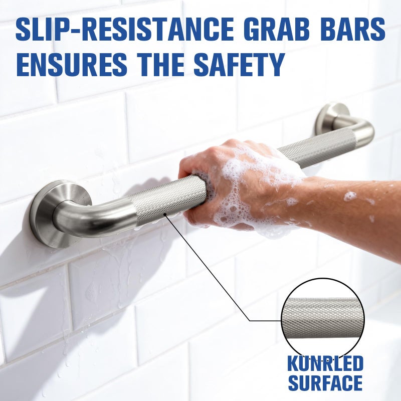 IJDD Grab Bars for Shower 24 Inch Bathroom Safety Bars for Seniors - Image 3