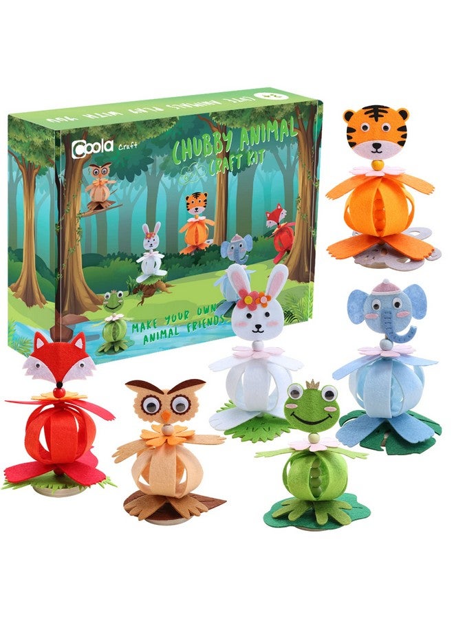 Coola Animal Felt Craft Kit for Kids - Pack 6 Art and Craft DIY Early Educational Toys Suitable Need Best Gift for Kids Age 3-6,7,8,9 - Image 1
