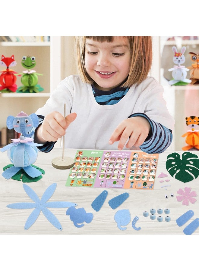 Coola Animal Felt Craft Kit for Kids - Pack 6 Art and Craft DIY Early Educational Toys Suitable Need Best Gift for Kids Age 3-6,7,8,9 - Image 4