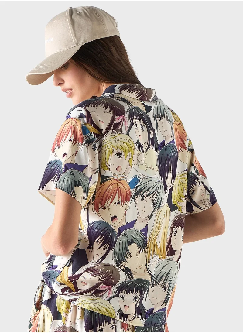 SP Characters Printed Button Down Shirt