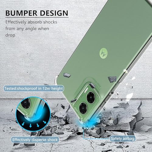 REALCASE Silicone Moto G35 5G Back Cover Case, Scratch Resistant Protective Crystal Clear Transparent Shock Proof Bumper Back Cover Case for Moto G35 5G - Image 3