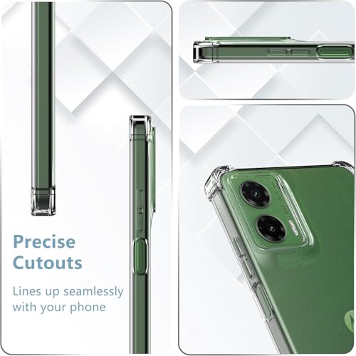 REALCASE Silicone Moto G35 5G Back Cover Case, Scratch Resistant Protective Crystal Clear Transparent Shock Proof Bumper Back Cover Case for Moto G35 5G - Image 5