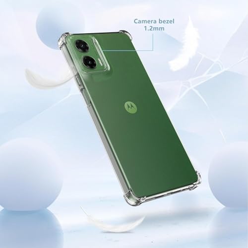 REALCASE Silicone Moto G35 5G Back Cover Case, Scratch Resistant Protective Crystal Clear Transparent Shock Proof Bumper Back Cover Case for Moto G35 5G - Image 4