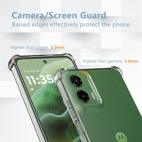 REALCASE Silicone Moto G35 5G Back Cover Case, Scratch Resistant Protective Crystal Clear Transparent Shock Proof Bumper Back Cover Case for Moto G35 5G - Image 2