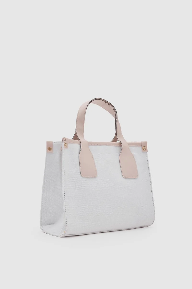 Shule Bags Canvas Cream Garnished White Crossbody Bag Axel