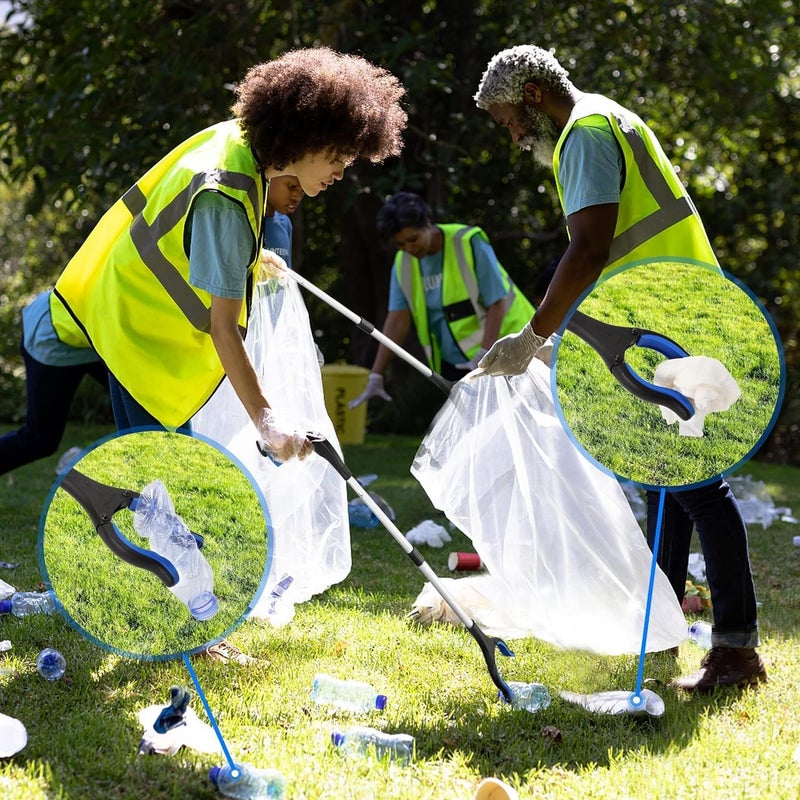 BEANPRECOY 80 cm Long Trash & Garbage Picker Grabber, Lightweight Aluminium & Rustproof, Litter Pick Up Stick, Trash Tong, Reaching Assist Tool, Reacher Tool for Elderly, Garden Nabber, Arm Extension (blue) - Image 5
