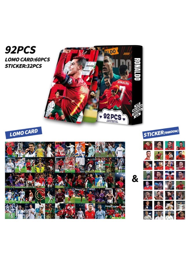 92pcs Hd Card Ronaldo Lomo Card Ronaldo Star Collection Card Football Photo Card Photo Card - Image 2
