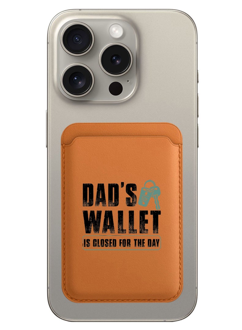 Theodor Magnetic Wallet, Compatible with MagSafe Wallet, for iPhone Wallet, for iPhone 16/15/14/13/12 Series, Not for iPhone 13/12 mini, 3 Card Holder, Vegan Leather, Brown - Dads wallet Black - Image 1