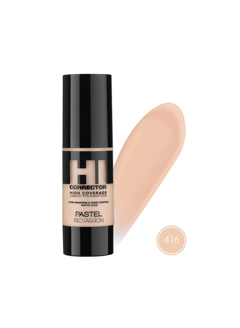 Pastel Hi Corrector Hi Coverage Foundation 416 Light Honey - Image 2