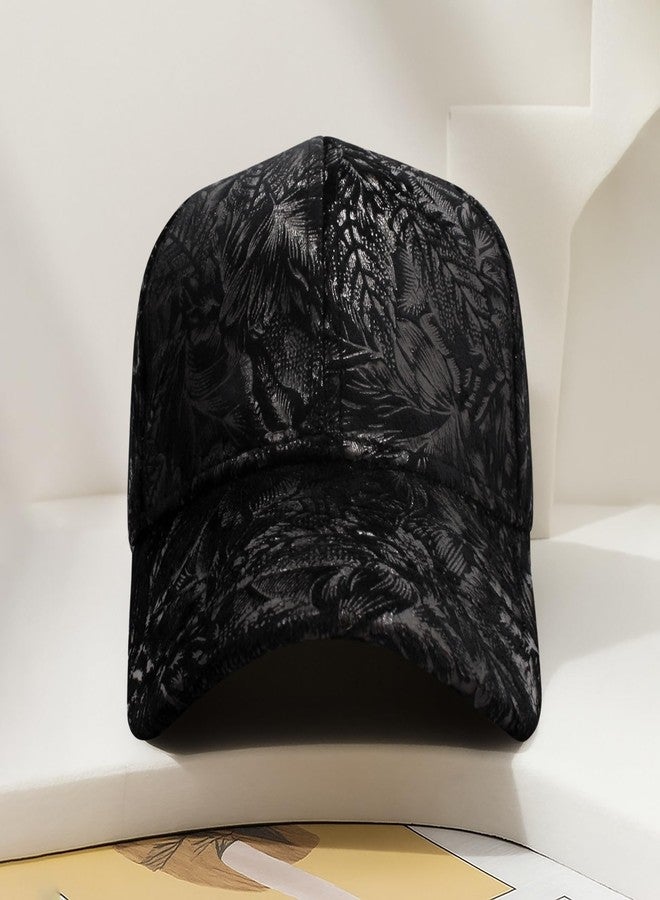 VRITRAZ Stylish Sun Protection Baseball Caps for Girls and Womens, Summer caps, Sports caps for Girls with Adustable Strap (Color-Black) - Image 2