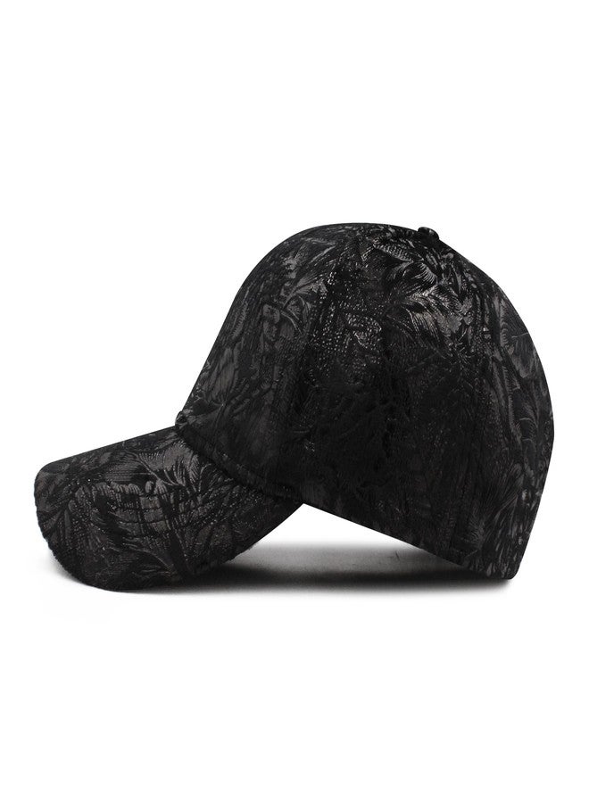 VRITRAZ Stylish Sun Protection Baseball Caps for Girls and Womens, Summer caps, Sports caps for Girls with Adustable Strap (Color-Black) - Image 4