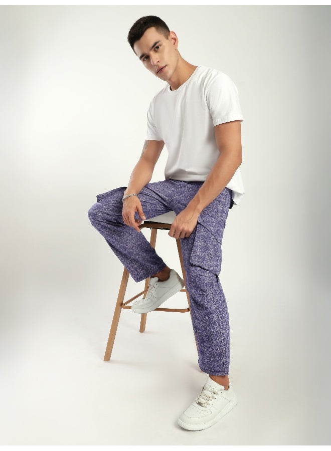 بيونغ بنطلون كارجو رجالي بلون بنفسجي - Image 3
