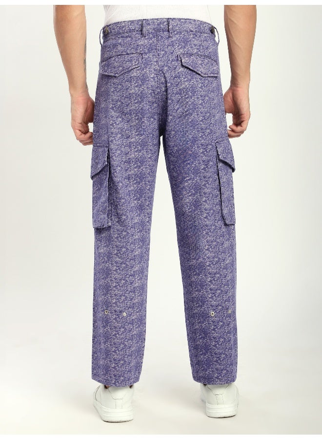 بيونغ بنطلون كارجو رجالي بلون بنفسجي - Image 2