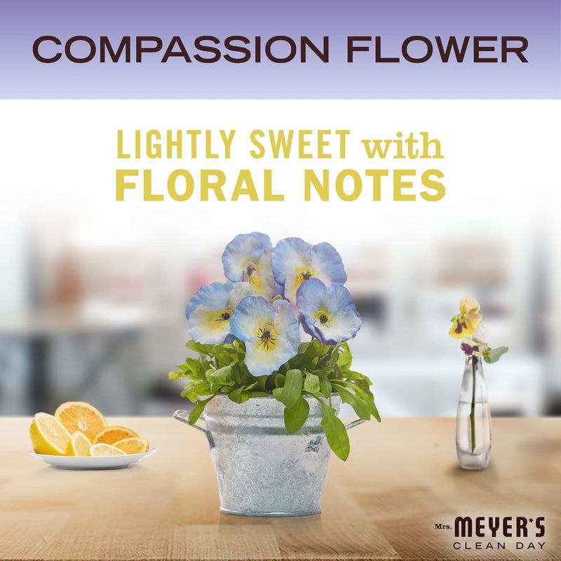 MRS. MEYER'S CLEAN DAY Hand Soap, Made with Essential Oils, Compassion Flower, 12.5 fl. oz - Pack Of 3 - Image 2