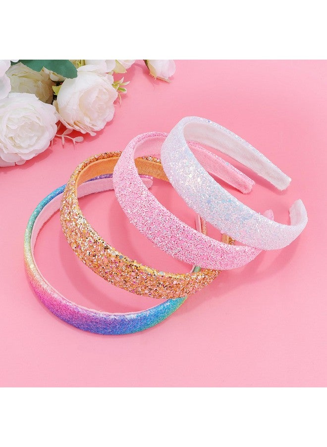 Vovii Glitter Headbands for Girls, Sparkly Sequin Headband Hairbands for Girls Headbands Non-slip, Cute Bling Headbands Hair Accessories For Toddler - Image 3