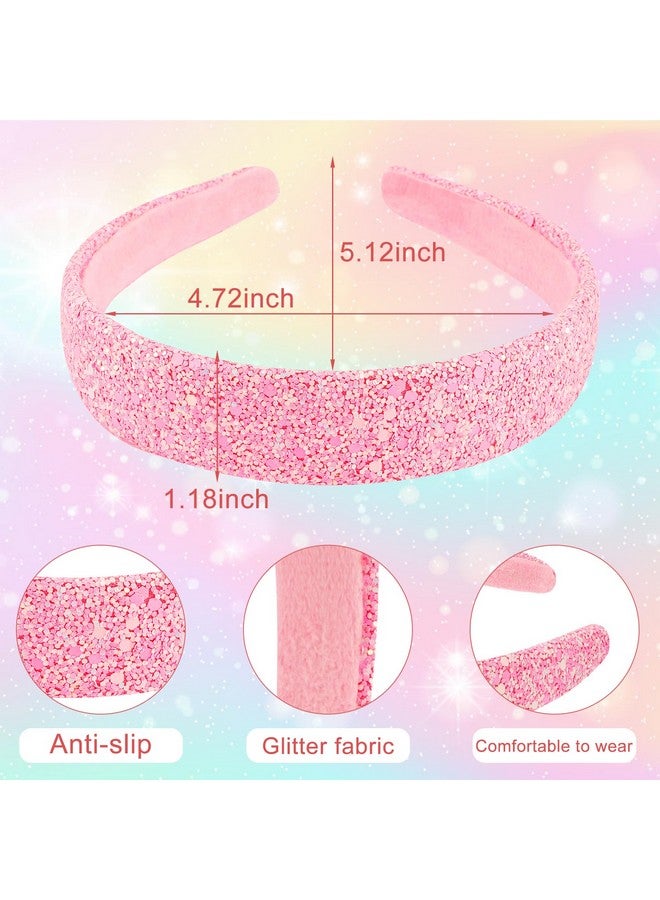 Vovii Glitter Headbands for Girls, Sparkly Sequin Headband Hairbands for Girls Headbands Non-slip, Cute Bling Headbands Hair Accessories For Toddler - Image 2