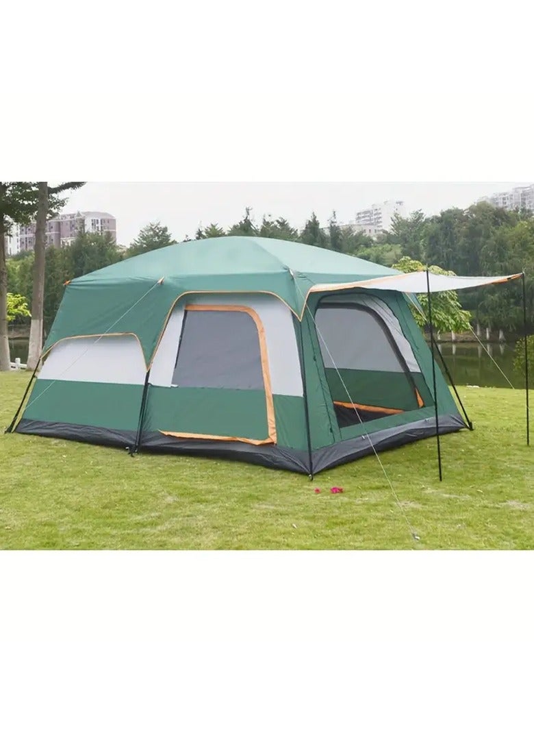DubaiGallery Camping Family Tent 8-12 Person Double Layers Oversize 2 Rooms Thickened Rainproof Outdoor Family Camp Tour Equipment Hiking - Image 4