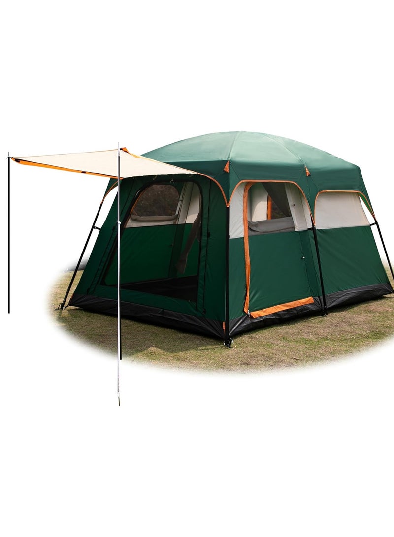 DubaiGallery Camping Family Tent 8-12 Person Double Layers Oversize 2 Rooms Thickened Rainproof Outdoor Family Camp Tour Equipment Hiking - Image 3