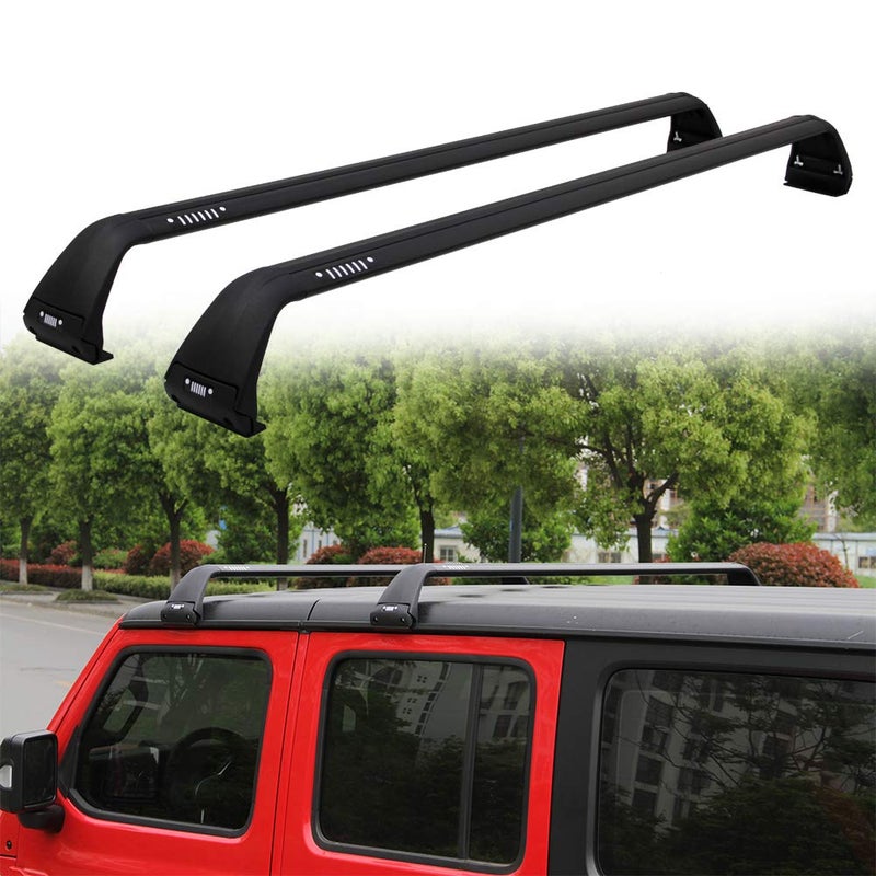 Snailfly Black Luggage Roof Rack Fit for 20072025 Jeep Wrangler JK JL Gladiator JT 24 Door Cross Bars