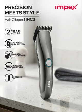 Rechargeable Hair Trimmer Black 18cm