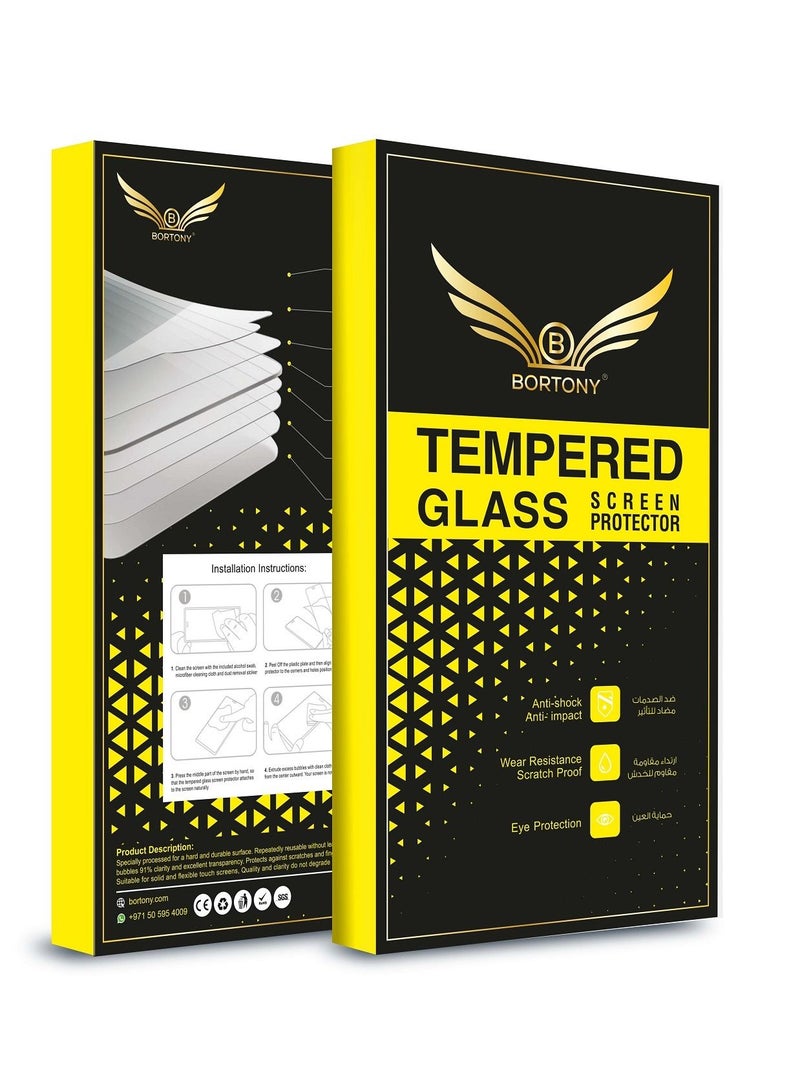 BORTONY Pack of 2 Samsung Galaxy S22 Ultra 5G Tempered Glass Screen Protectors - Image 3