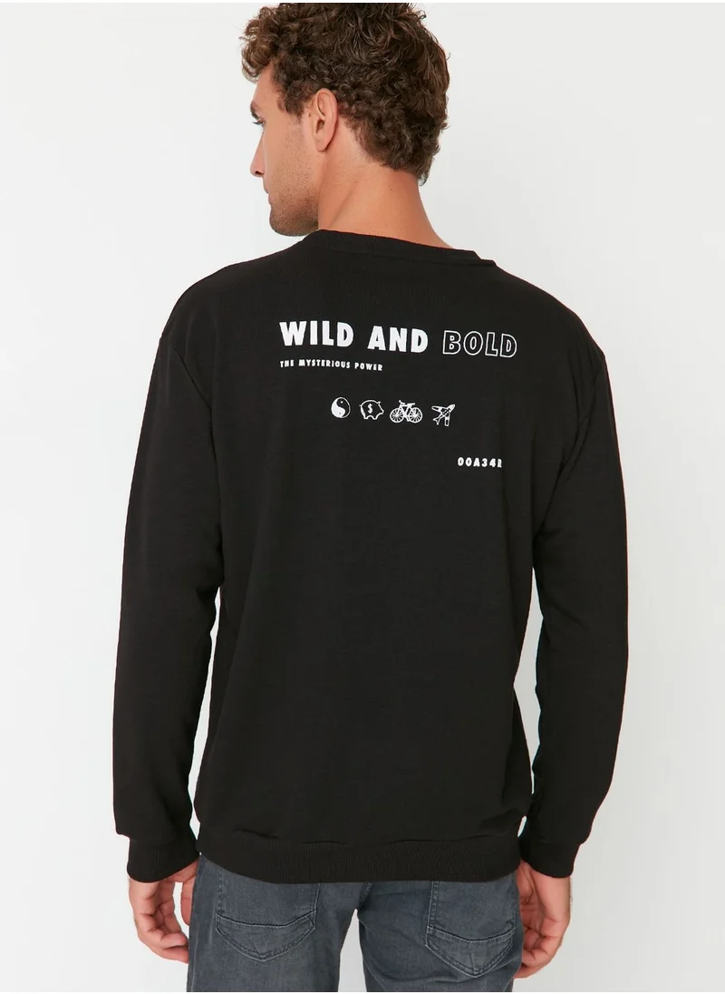 trendyol Back Print Sweatshirt