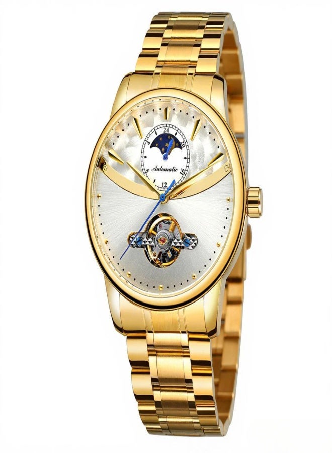 FORSINING Men's Watch Mechanical Automatic Self-Winding Watch for Men Classic Fashion Skeleton Dial Design Wrist Watch with Stainless Steel Band - Image 1