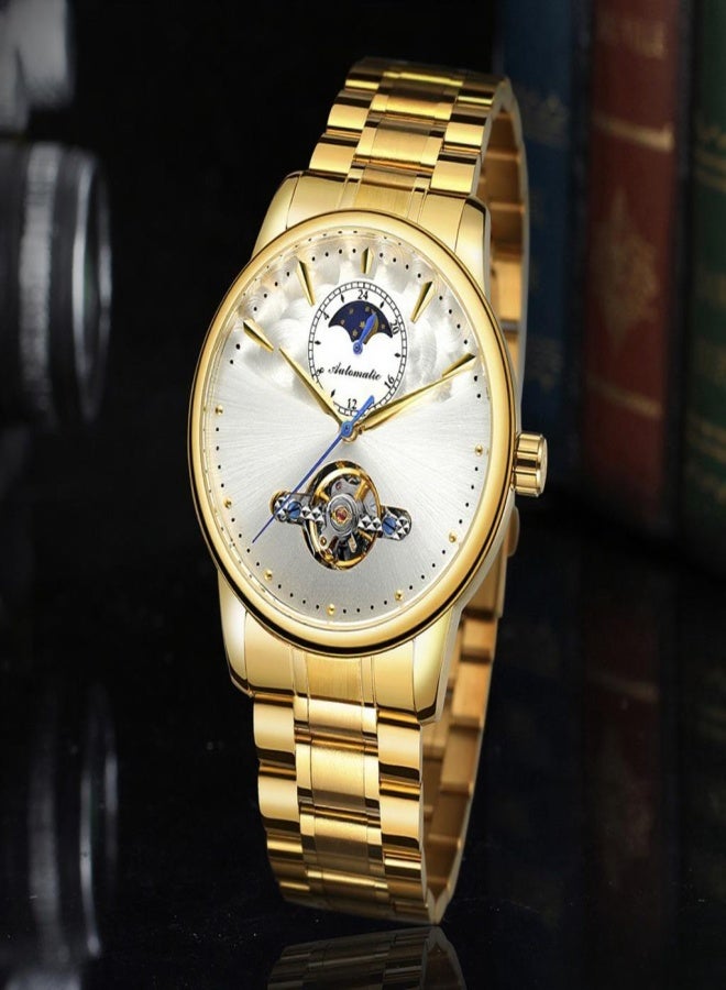 FORSINING Men's Watch Mechanical Automatic Self-Winding Watch for Men Classic Fashion Skeleton Dial Design Wrist Watch with Stainless Steel Band - Image 5