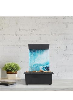Plan A LED Tabletop Water Fountain for Home and Office Decor – Mini Indoor Waterfall Desktop Decoration for Living Rooms Restaurants LED Lights for Relaxing and Calming  - Image 2