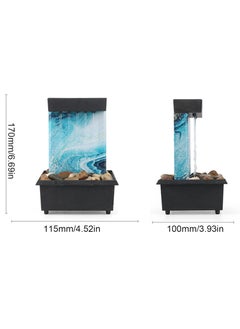 Plan A LED Tabletop Water Fountain for Home and Office Decor – Mini Indoor Waterfall Desktop Decoration for Living Rooms Restaurants LED Lights for Relaxing and Calming  - Image 3