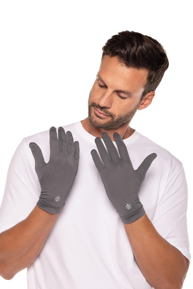 Coolibar UPF 50+ Unisex Sawyer UV Sun Gloves - Sun Protective (Large- Charcoal) - Image 3