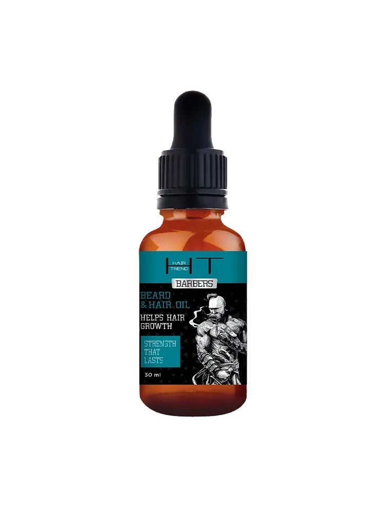 HAIR TREND Barber Men Hair and Beard Oil Promote Hair Growth Moisturizing and Restore Hair with Vitamin A and Essential Oil Suitable for Home Barber Shop and Salon Use 30ml  - Image 2