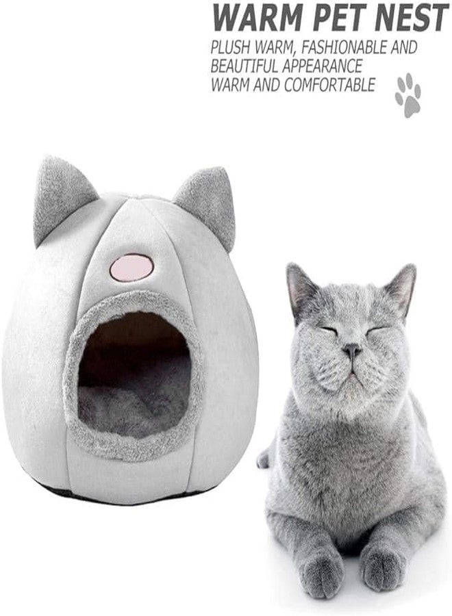 RELEMTRA Cozy Triangle Cat Bed - Enclosed PET House with Thick, Warm Nylon Material for Deep Sleep - Classic Style, Easy Assembly Cozy Modern Triangle Cat House - All-Season Thick Deep Sleep - Image 4