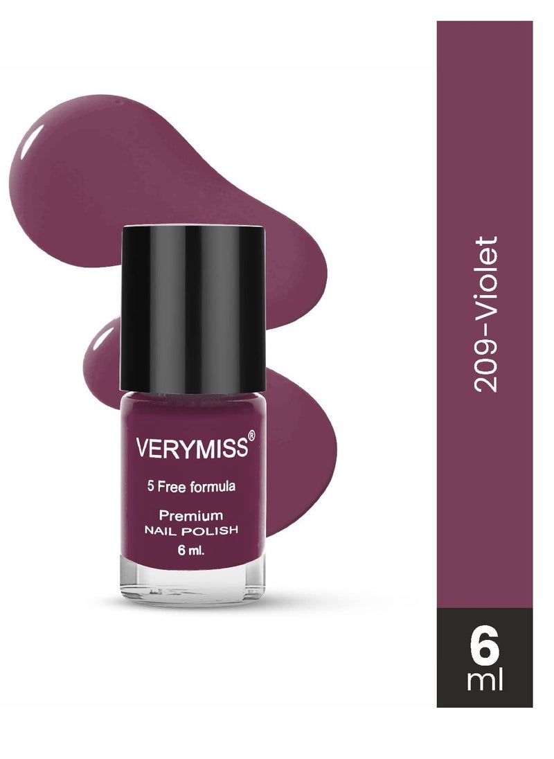 VERYMISS Verymiss Premium Non UV Gel Nail Polish 6 ml 209 Violet  - Image 2