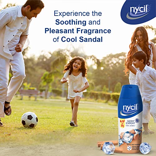 Nycil Cool Sandal Prickly Heat Talcum Powder, 150g (Cool Herbal 60g Free) - Image 3
