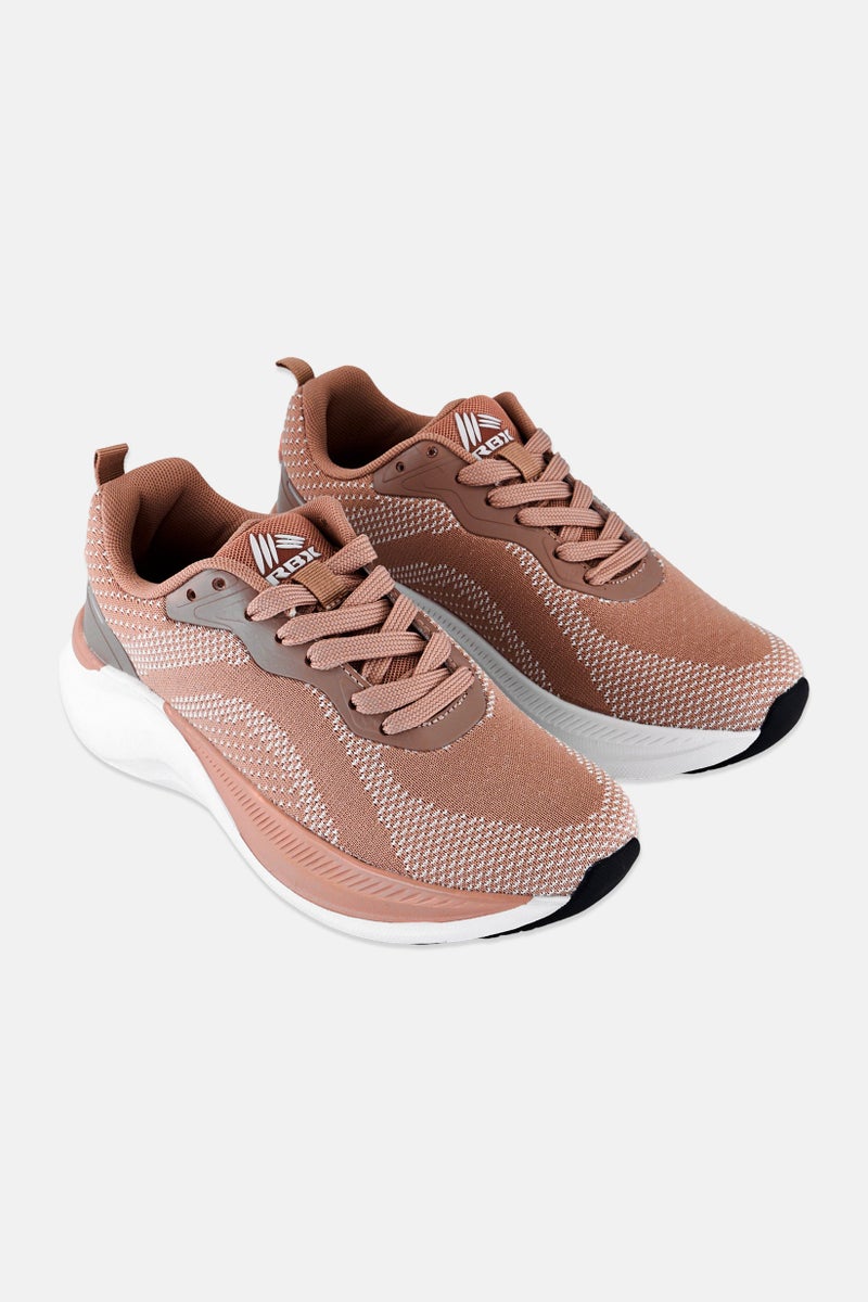 RBX Women Lace Up Running Shoes, Old Pink - Image 1