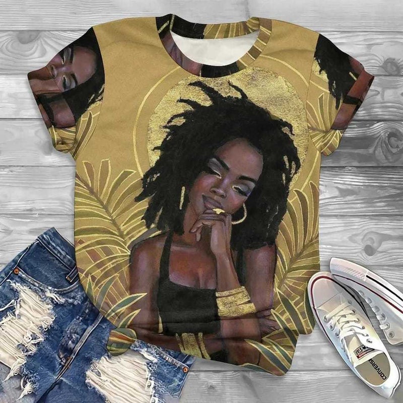Fm 2023 Women'S Summer T-Shirt Women Loose Round Neck 3D Animal Print Short Sleeve T-Shirt Women - Image 1
